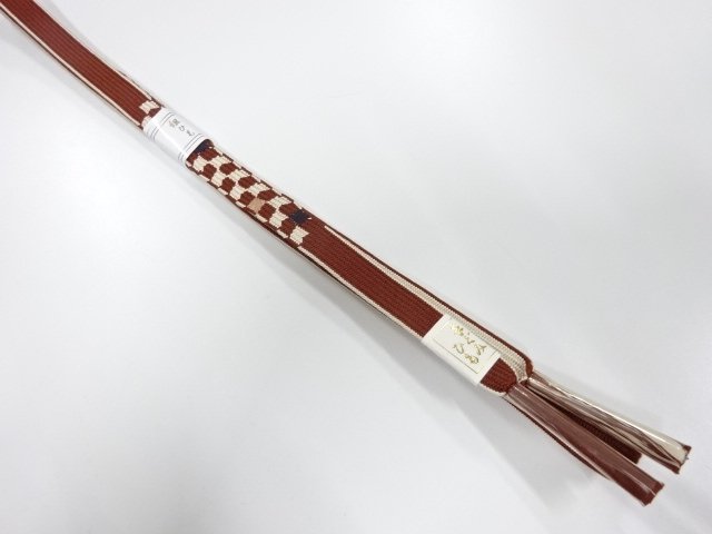 JAPANESE KIMONO / UNUSED KOREI HAND-TIED OBIJIME